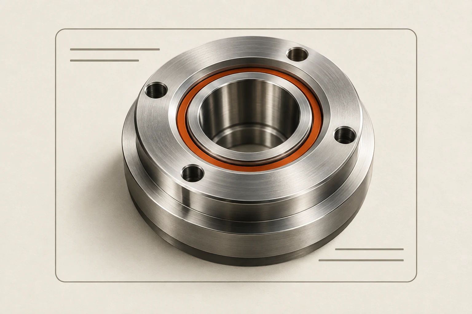 A precision-machined steel component framed as a professional-network post.